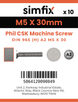 Simfix product label - 965A205030-D
