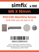 Simfix product label - 965A206016-T