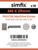 Simfix product label - 965A206020-D