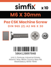 Simfix product label - 965A206030Z-D