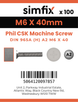 Simfix product label - 965A206040-T