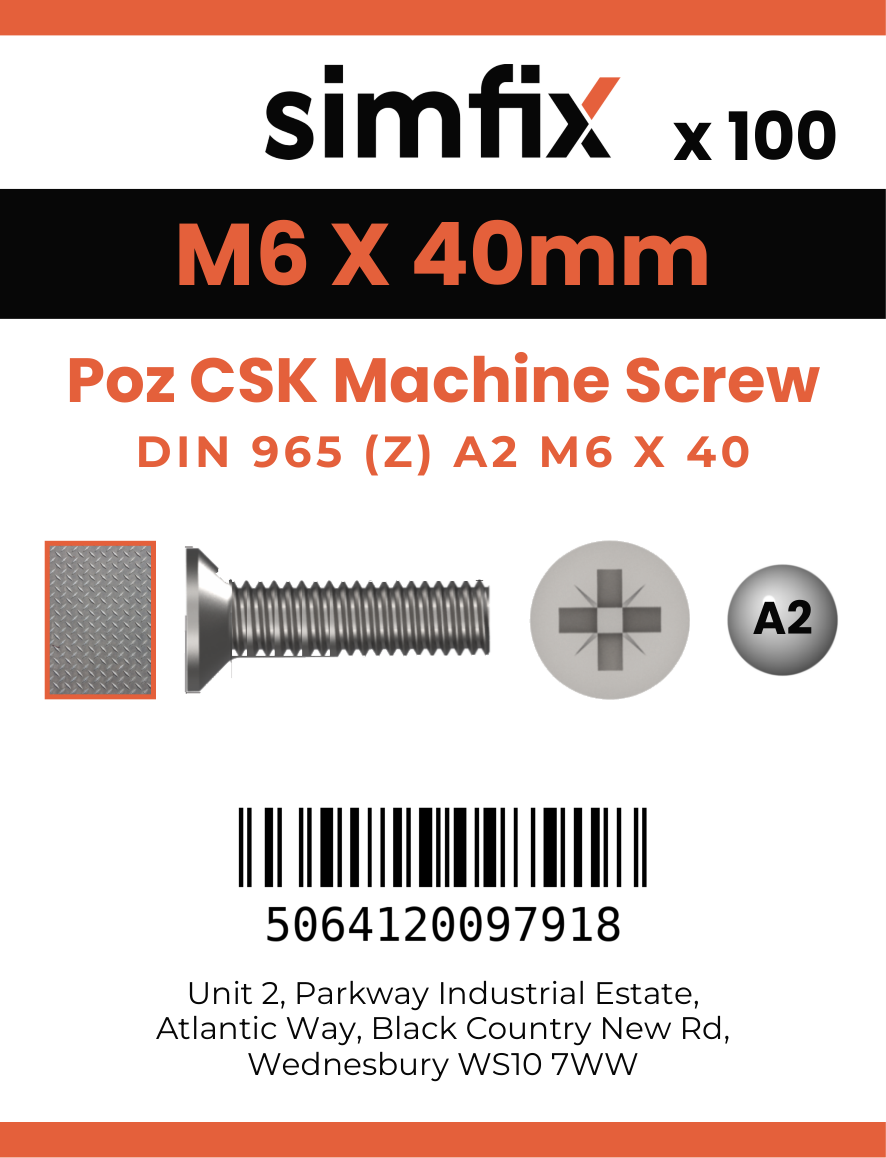 Simfix product label - 965A206040Z-T