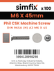 Simfix product label - 965A206045-T