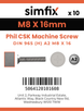 Simfix product label - 965A208016-D