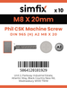Simfix product label - 965A208020-D