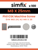 Simfix product label - 965A208025-T