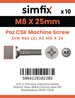 Simfix product label - 965A208025Z-D