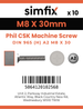 Simfix product label - 965A208030-D