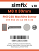 Simfix product label - 965A208030-D