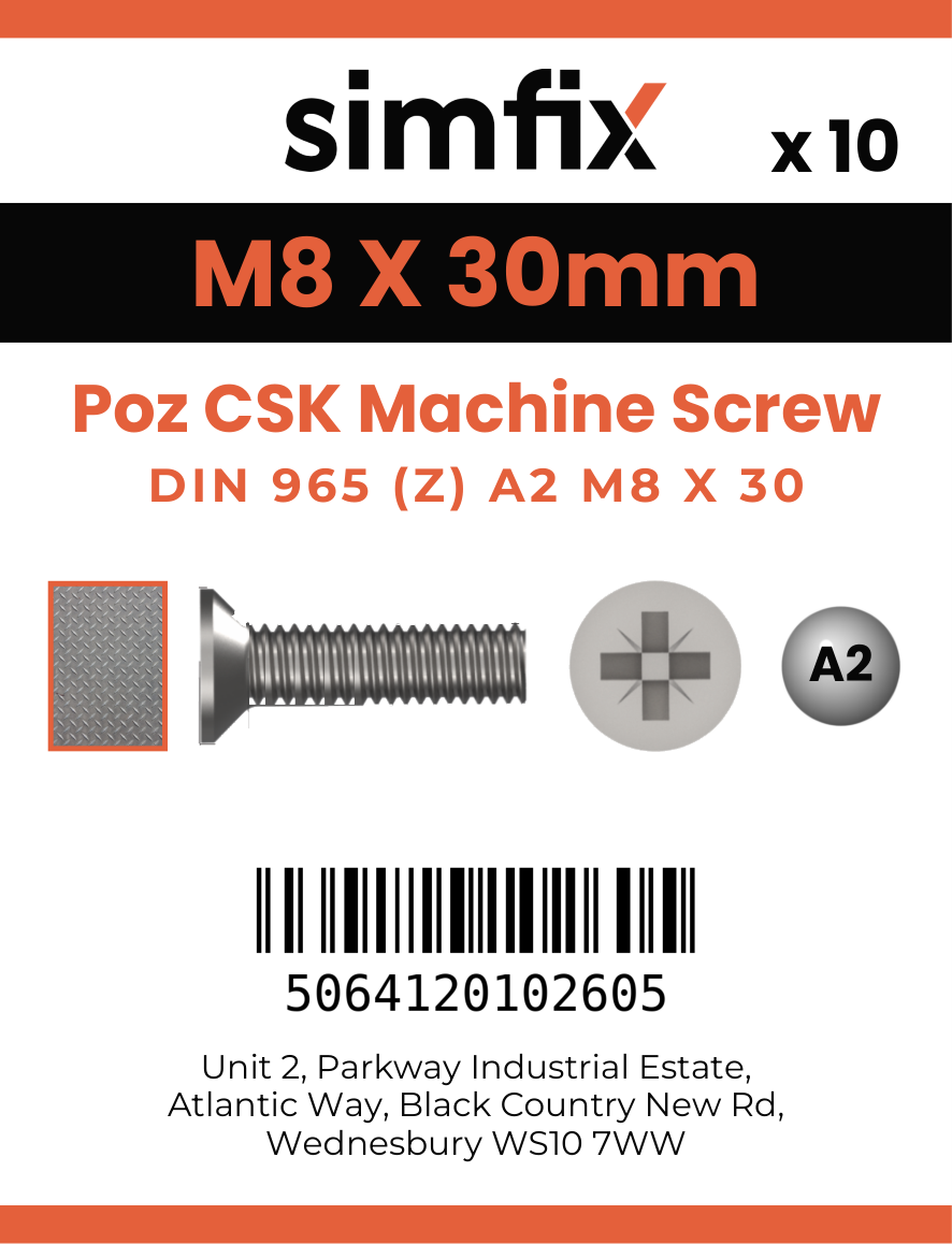 Simfix product label - 965A208030Z-D
