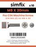 Simfix product label - 965A208030Z-D