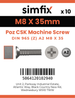 Simfix product label - 965A208035Z-D