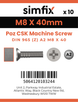 Simfix product label - 965A208040Z-D