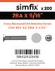 Simfix product label - 965A22BA008Z-T