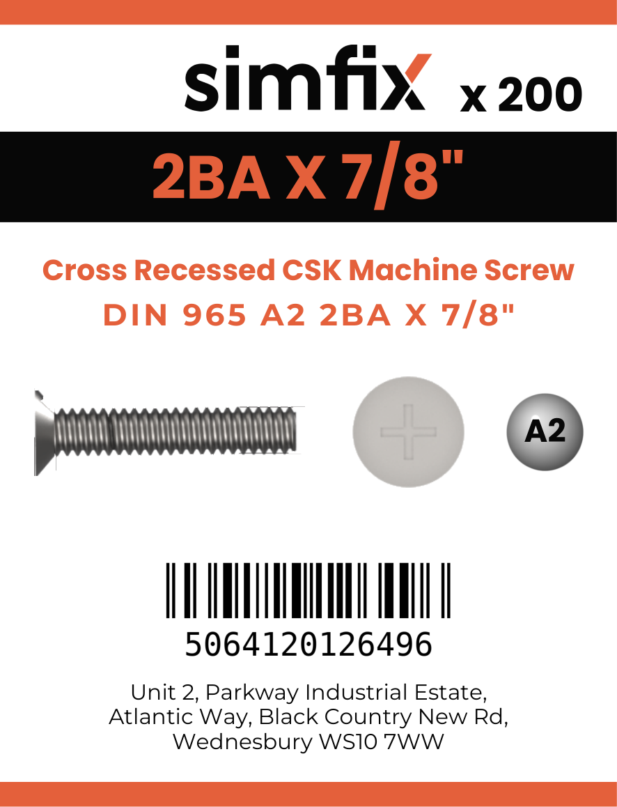 Simfix product label - 965A22BA022Z-T