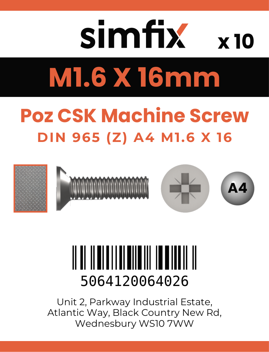 Simfix product label - 965A4016016Z-D