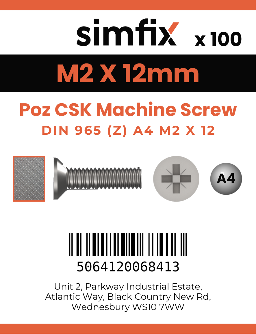 Simfix product label - 965A402012Z-T