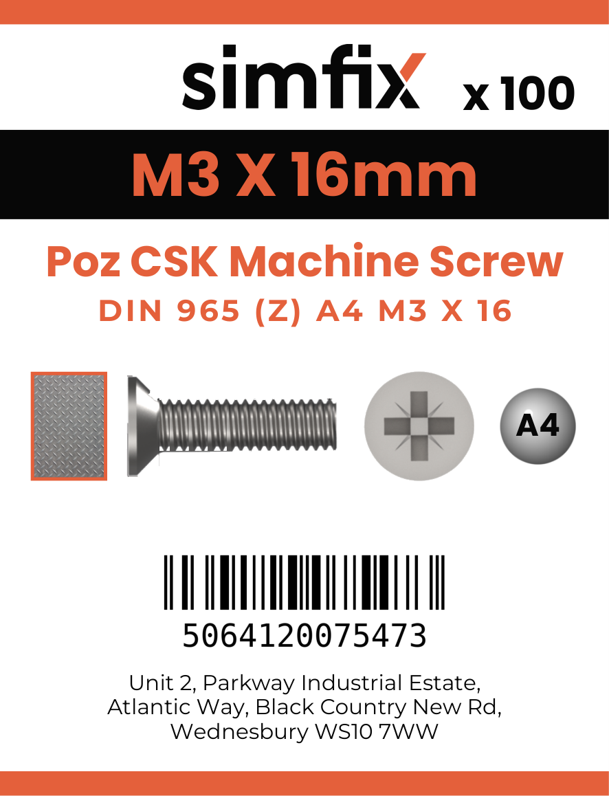 Simfix product label - 965A403016Z-T