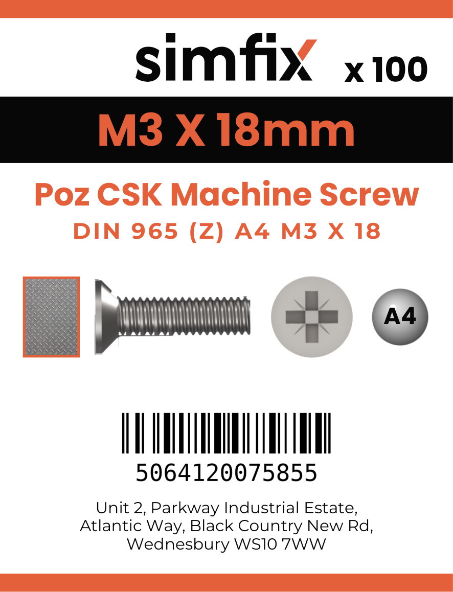 Simfix product label - 965A403018Z-T