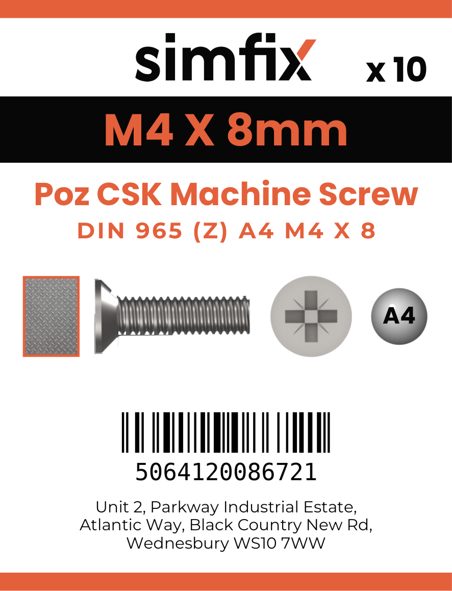 Simfix product label - 965A404008Z-D
