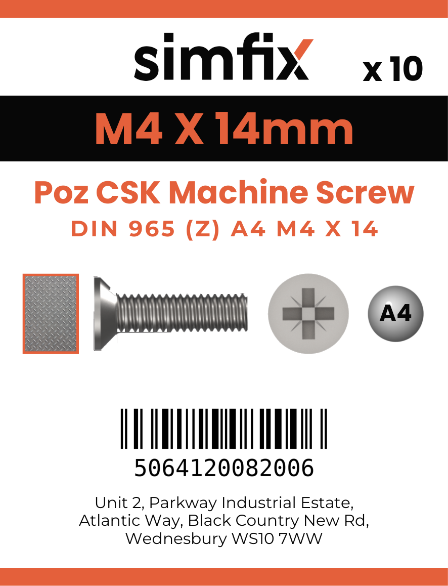 Simfix product label - 965A404014Z-D