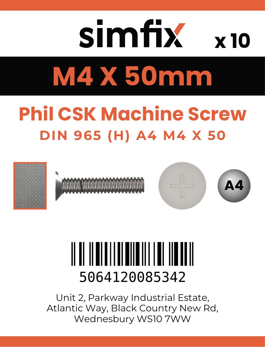 Simfix product label - 965A404050-D