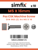 Simfix product label - 965A405016Z-D