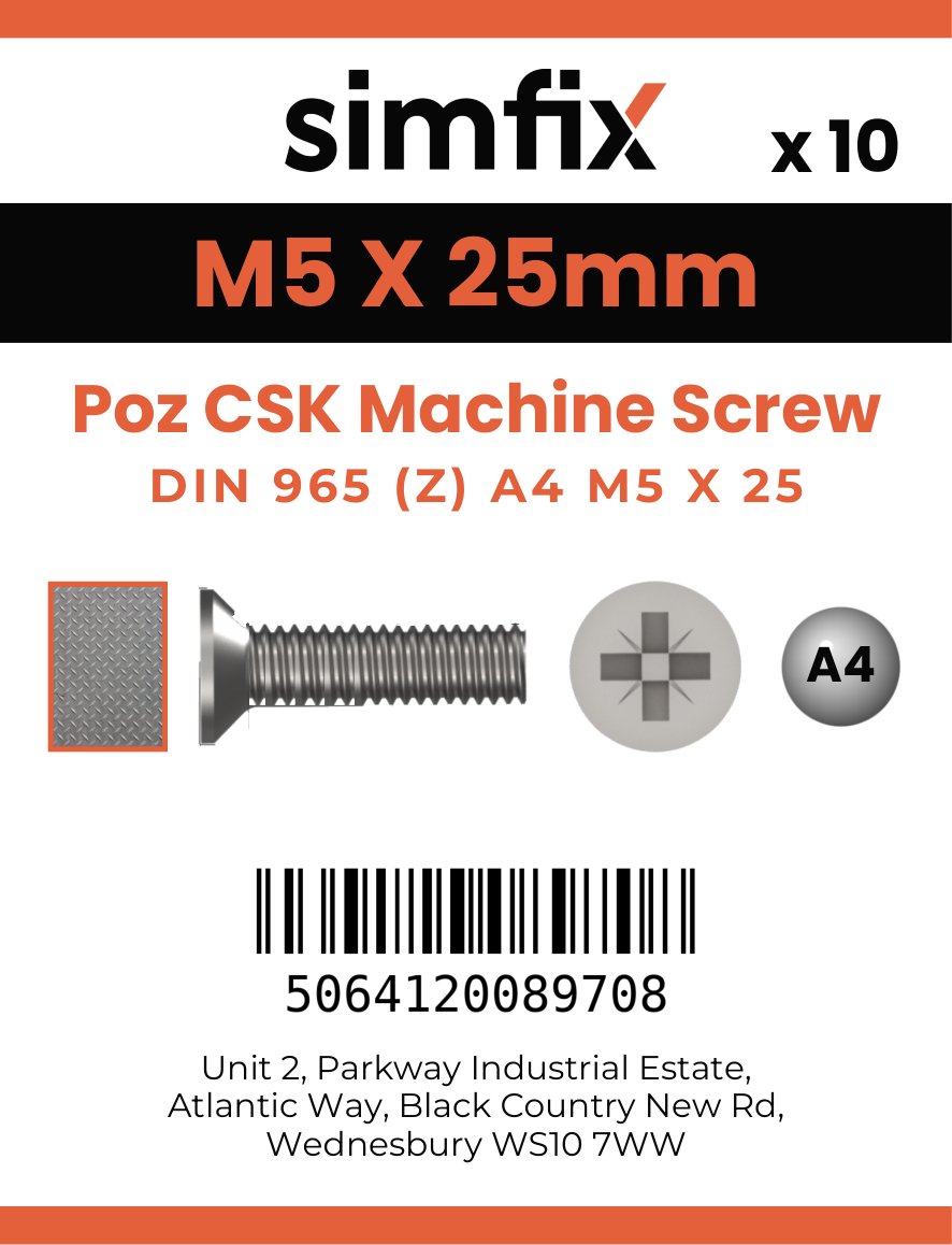 Simfix product label - 965A405025Z-D