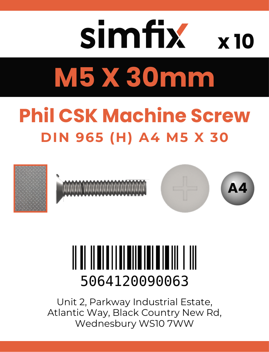 Simfix product label - 965A405030-D
