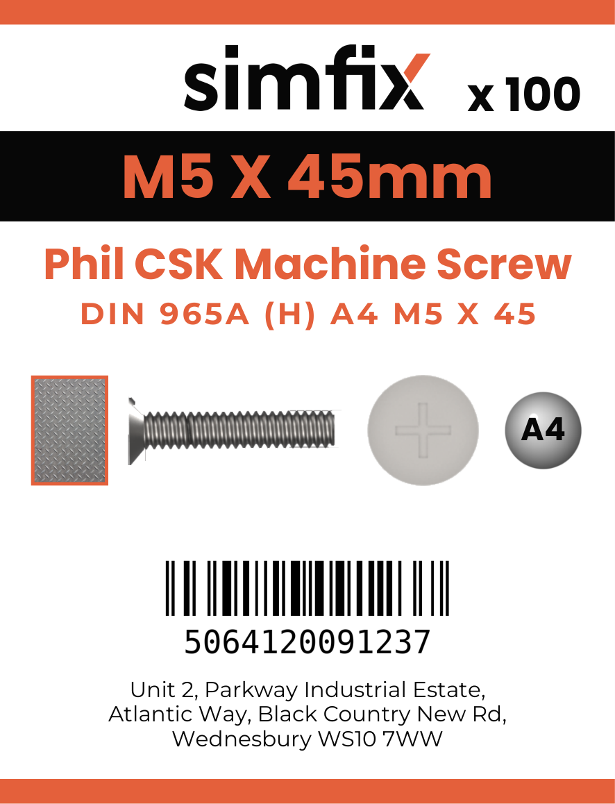 Simfix product label - 965A405045-T