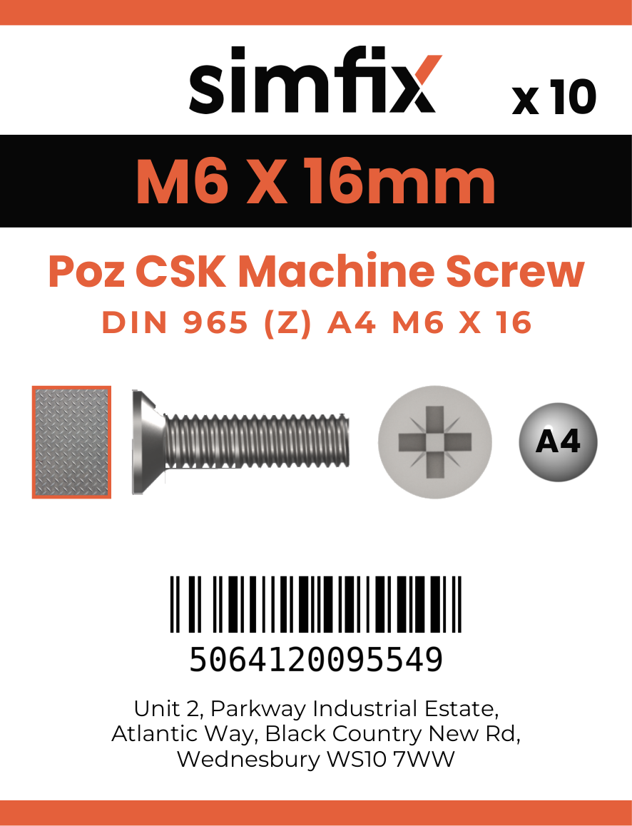 Simfix product label - 965A406016Z-D