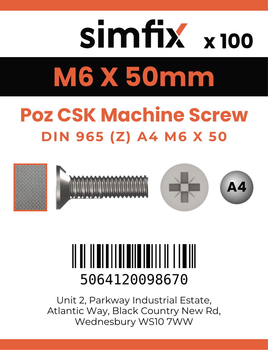 Simfix product label - 965A406050Z-T