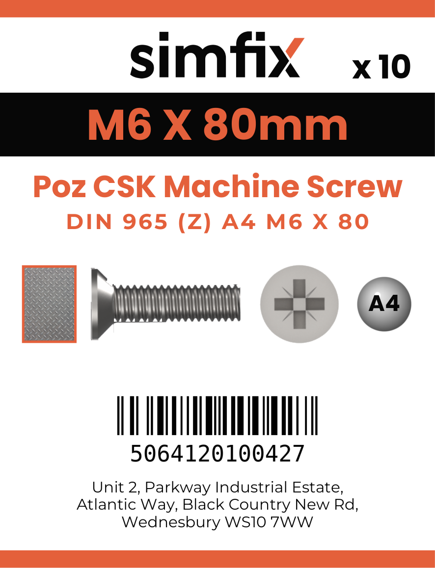 Simfix product label - 965A406080Z-D