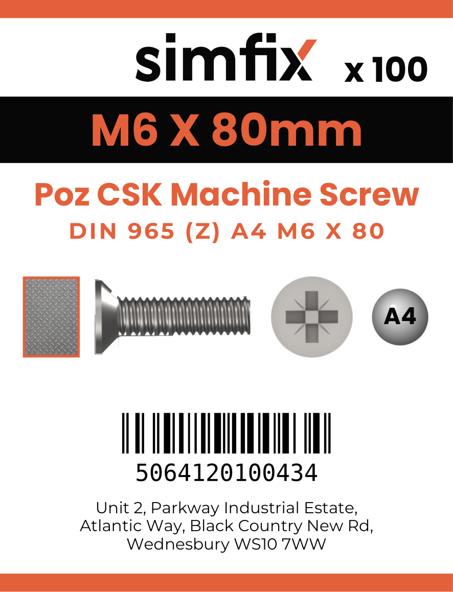 Simfix product label - 965A406080Z-T