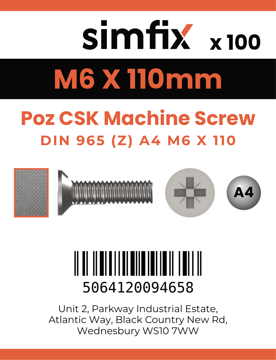 Simfix product label - 965A406110Z-T