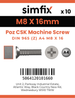 Simfix product label - 965A408016Z-D