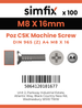 Simfix product label - 965A408016Z-T