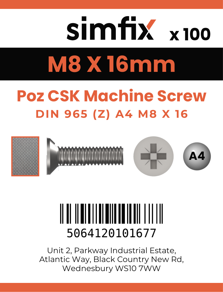 Simfix product label - 965A408016Z-T
