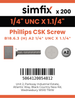 Simfix product label - 965UA214032-T