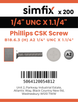 Simfix product label - 965UA214032-T