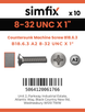 Simfix product label - 965UA2N08025-D