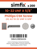 Simfix product label - 965UFA2N10016-T