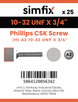 Simfix product label - 965UFA2N10019-D