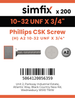 Simfix product label - 965UFA2N10019-T