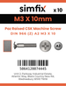 Simfix product label - 966A203010Z-D