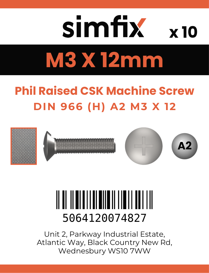 Simfix product label - 966A203012-D