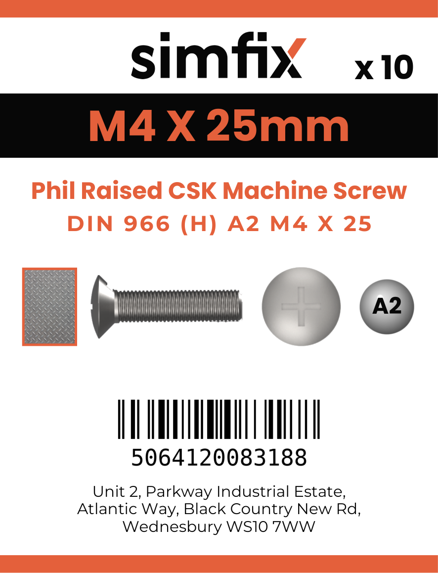 Simfix product label - 966A204025-D