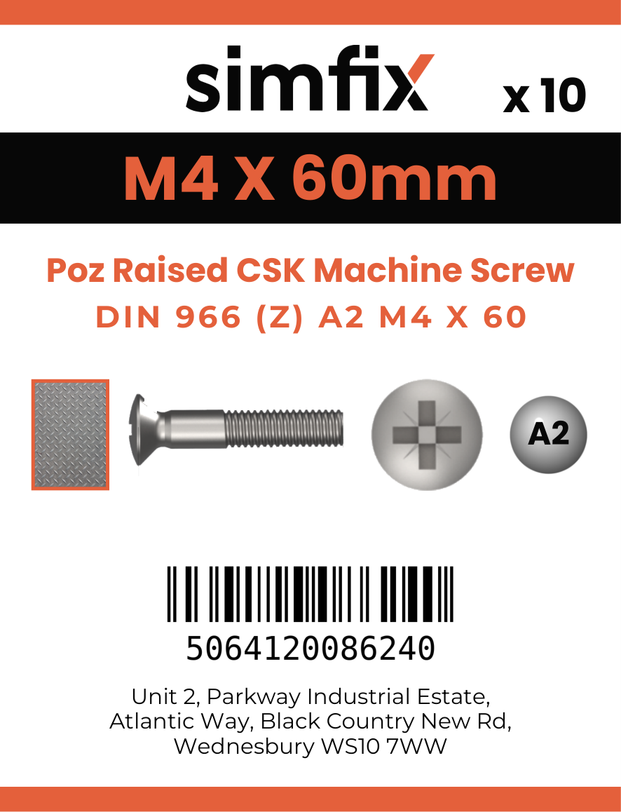 Simfix product label - 966A204060Z-D
