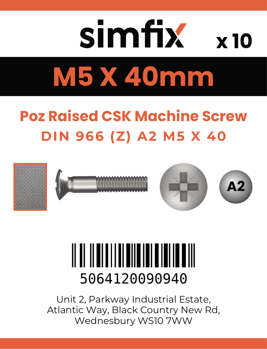 Simfix product label - 966A205040Z-D