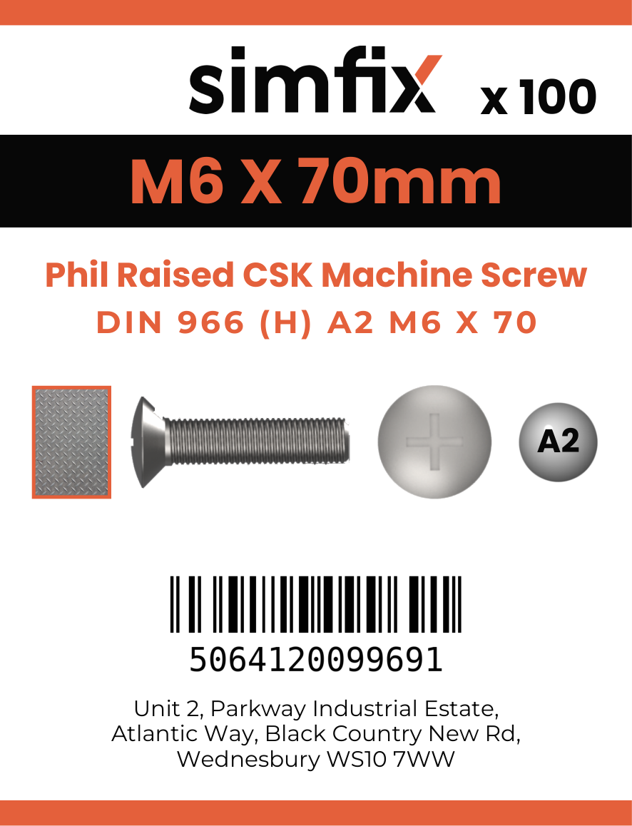 Simfix product label - 966A206070-T